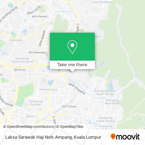 Laksa Sarawak Haji Noh, Ampang map