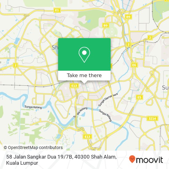 58 Jalan Sangkar Dua 19 / 7B, 40300 Shah Alam map