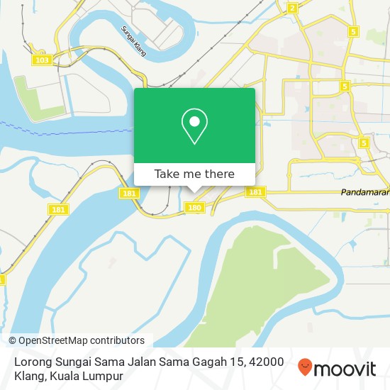 Peta Lorong Sungai Sama Jalan Sama Gagah 15, 42000 Klang