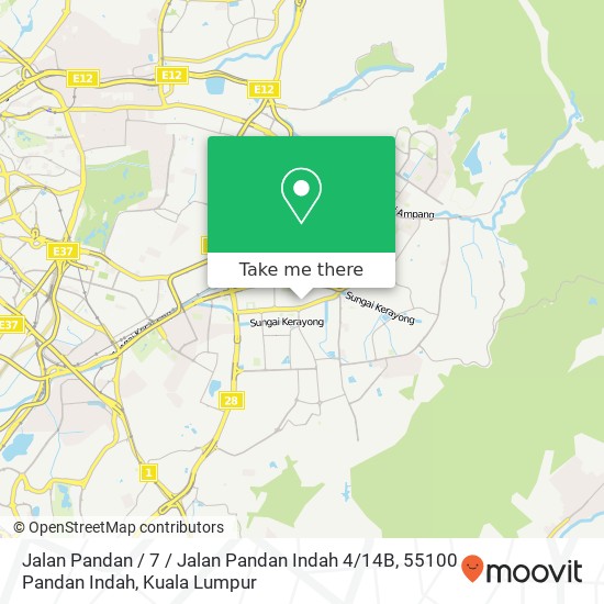 Peta Jalan Pandan / 7 / Jalan Pandan Indah 4 / 14B, 55100 Pandan Indah