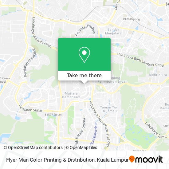 Flyer Man Color Printing & Distribution map
