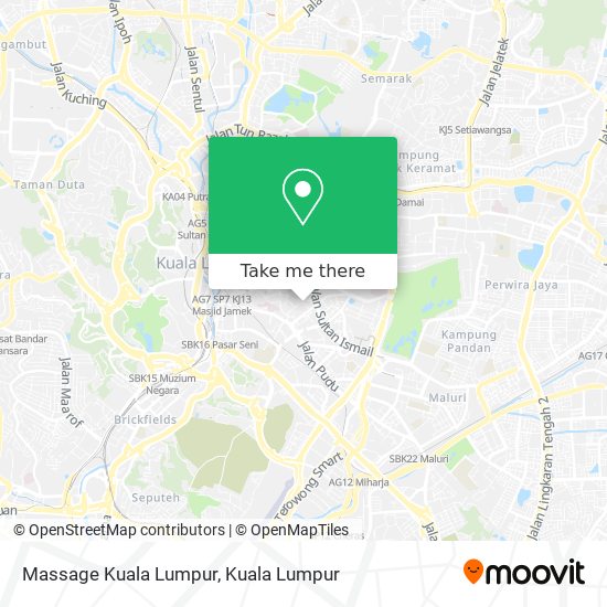 Massage Kuala Lumpur map