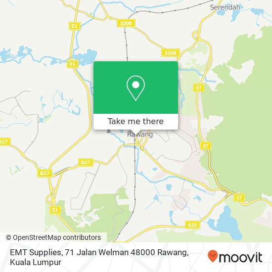 Peta EMT Supplies, 71 Jalan Welman 48000 Rawang
