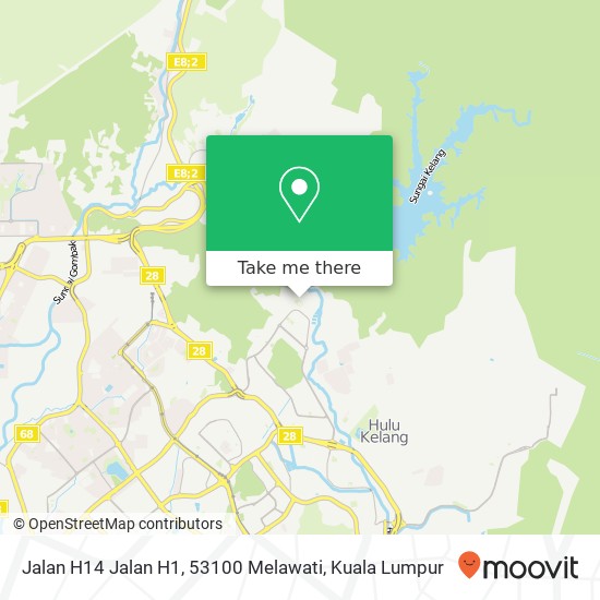 Jalan H14 Jalan H1, 53100 Melawati map