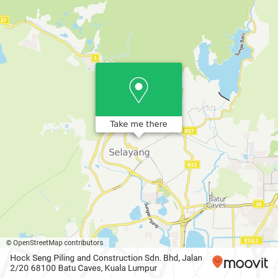 Hock Seng Piling and Construction Sdn. Bhd, Jalan 2 / 20 68100 Batu Caves map