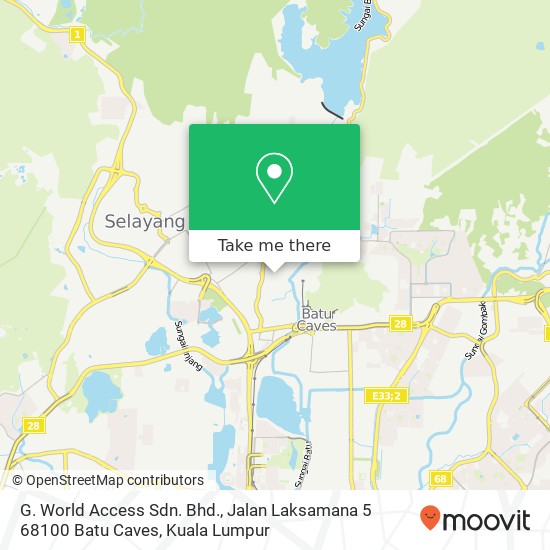 G. World Access Sdn. Bhd., Jalan Laksamana 5 68100 Batu Caves map