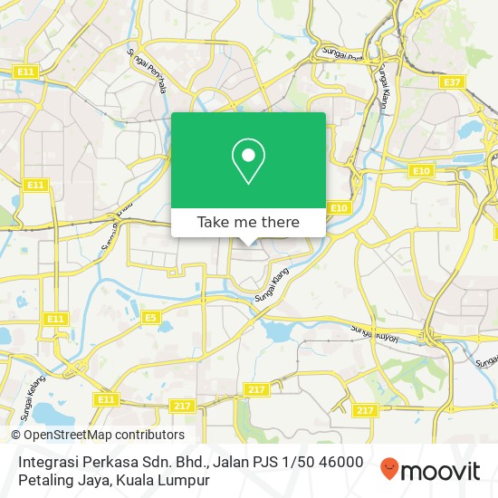 Integrasi Perkasa Sdn. Bhd., Jalan PJS 1 / 50 46000 Petaling Jaya map