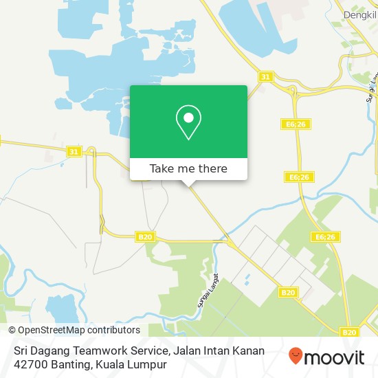 Peta Sri Dagang Teamwork Service, Jalan Intan Kanan 42700 Banting