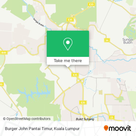 Burger John Pantai Timur, Jakan Bukit Badak map
