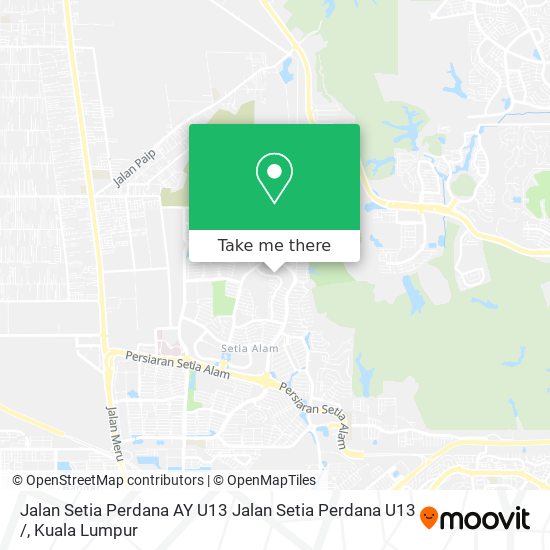 Jalan Setia Perdana AY U13 Jalan Setia Perdana U13 / map