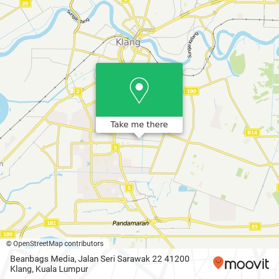 Beanbags Media, Jalan Seri Sarawak 22 41200 Klang map