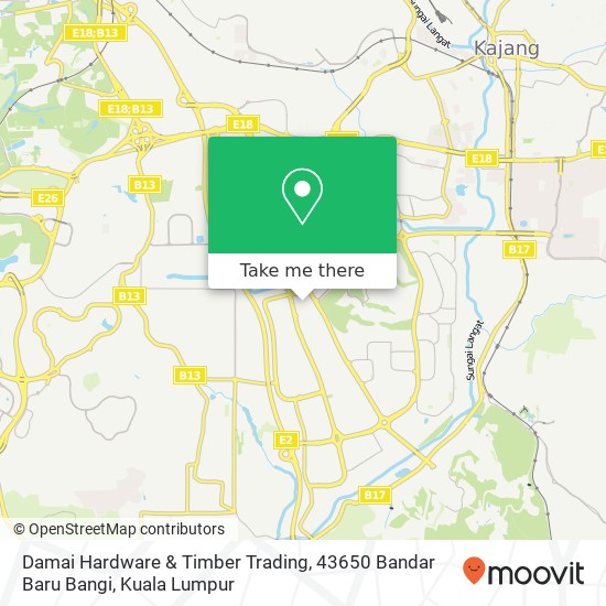 Damai Hardware & Timber Trading, 43650 Bandar Baru Bangi map