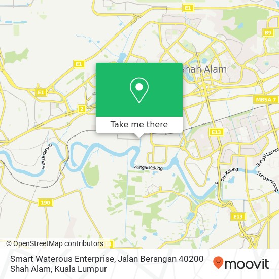Peta Smart Waterous Enterprise, Jalan Berangan 40200 Shah Alam