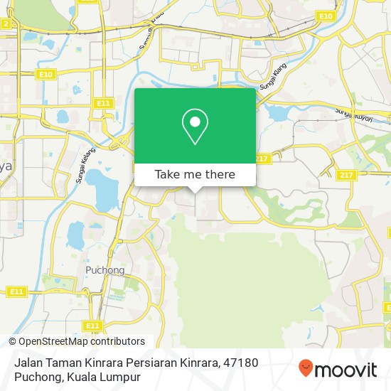 Peta Jalan Taman Kinrara Persiaran Kinrara, 47180 Puchong