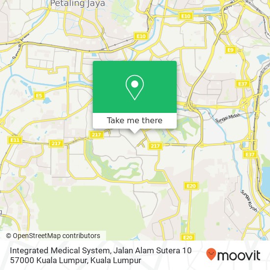 Integrated Medical System, Jalan Alam Sutera 10 57000 Kuala Lumpur map