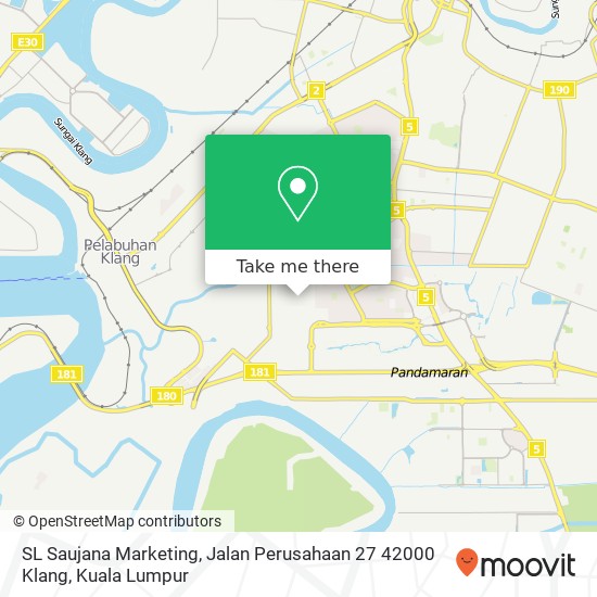 Peta SL Saujana Marketing, Jalan Perusahaan 27 42000 Klang