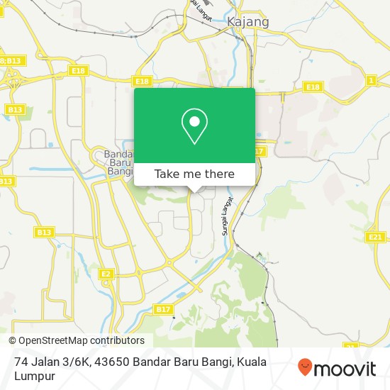 74 Jalan 3 / 6K, 43650 Bandar Baru Bangi map