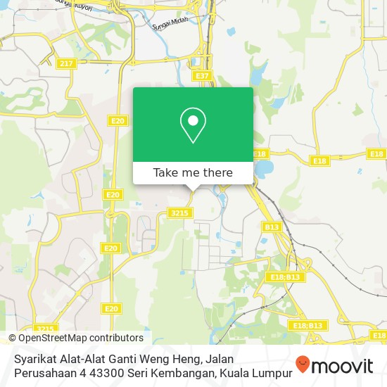 Syarikat Alat-Alat Ganti Weng Heng, Jalan Perusahaan 4 43300 Seri Kembangan map