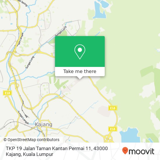 Peta TKP 19 Jalan Taman Kantan Permai 11, 43000 Kajang