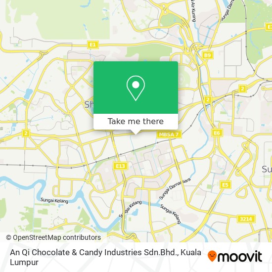 An Qi Chocolate & Candy Industries Sdn.Bhd. map