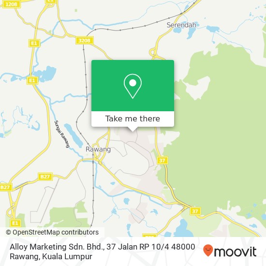 Peta Alloy Marketing Sdn. Bhd., 37 Jalan RP 10 / 4 48000 Rawang
