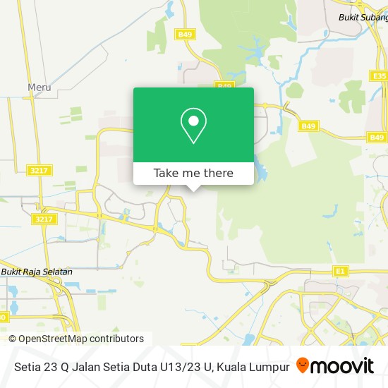 Setia 23 Q Jalan Setia Duta U13 / 23 U map