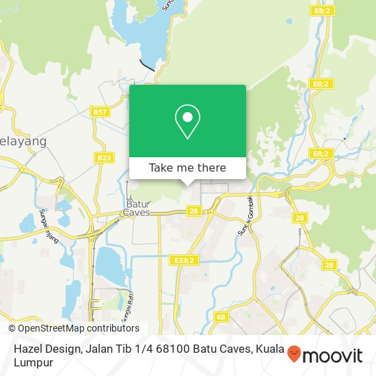 Hazel Design, Jalan Tib 1 / 4 68100 Batu Caves map