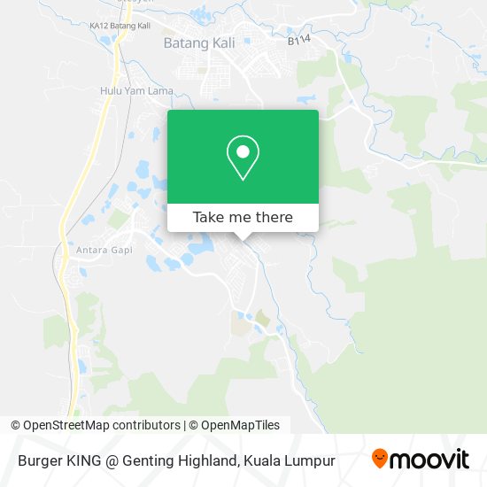 Burger KING @ Genting Highland map