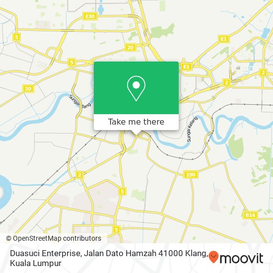 Peta Duasuci Enterprise, Jalan Dato Hamzah 41000 Klang