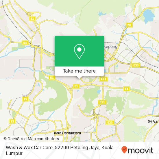 Wash & Wax Car Care, 52200 Petaling Jaya map