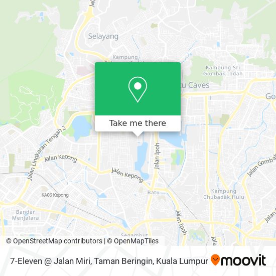 Peta 7-Eleven @ Jalan Miri, Taman Beringin