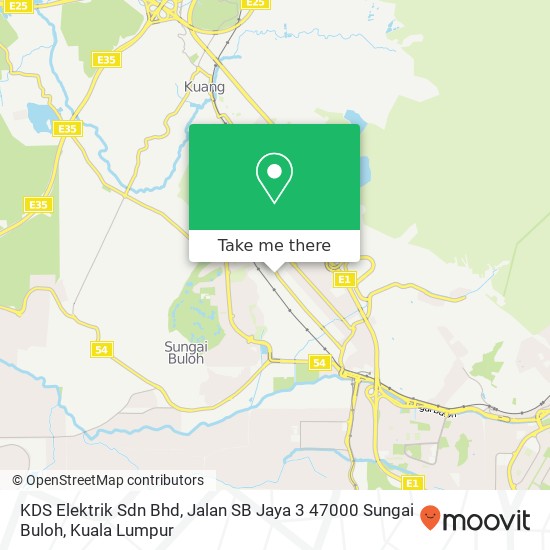 Peta KDS Elektrik Sdn Bhd, Jalan SB Jaya 3 47000 Sungai Buloh
