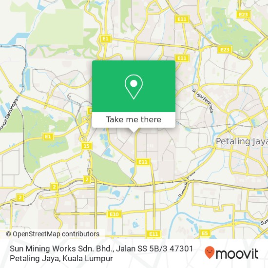 Sun Mining Works Sdn. Bhd., Jalan SS 5B / 3 47301 Petaling Jaya map