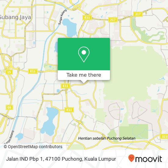 Peta Jalan IND Pbp 1, 47100 Puchong