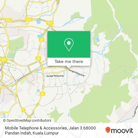 Mobile Telephone & Accessories, Jalan 3 68000 Pandan Indah map