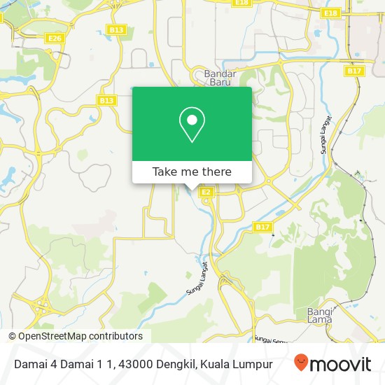 Damai 4 Damai 1 1, 43000 Dengkil map