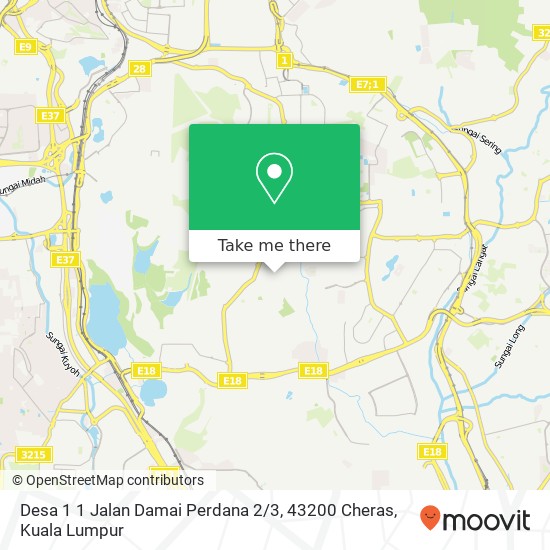 Peta Desa 1 1 Jalan Damai Perdana 2 / 3, 43200 Cheras