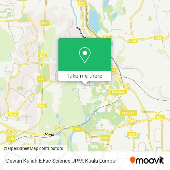 Dewan Kuliah E,Fac Science,UPM map