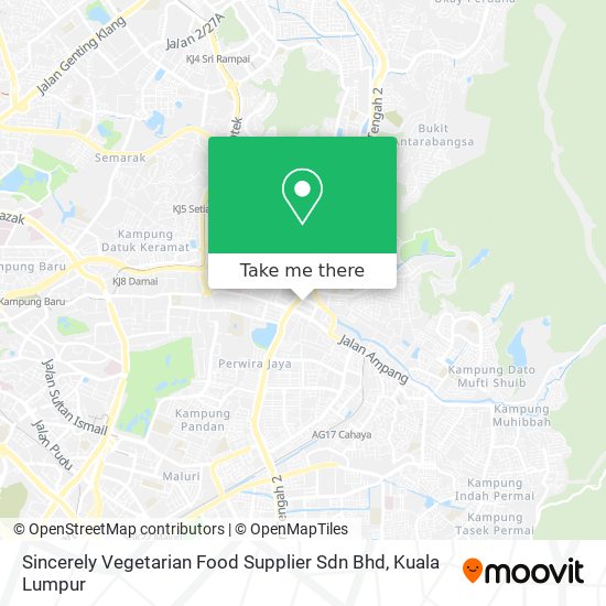 Peta Sincerely Vegetarian Food Supplier Sdn Bhd