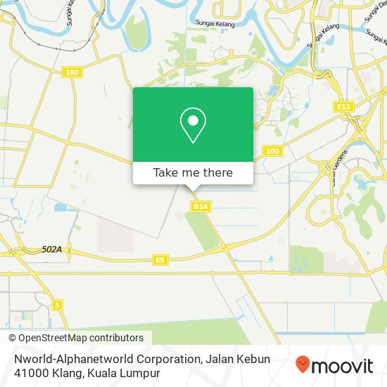 Nworld-Alphanetworld Corporation, Jalan Kebun 41000 Klang map