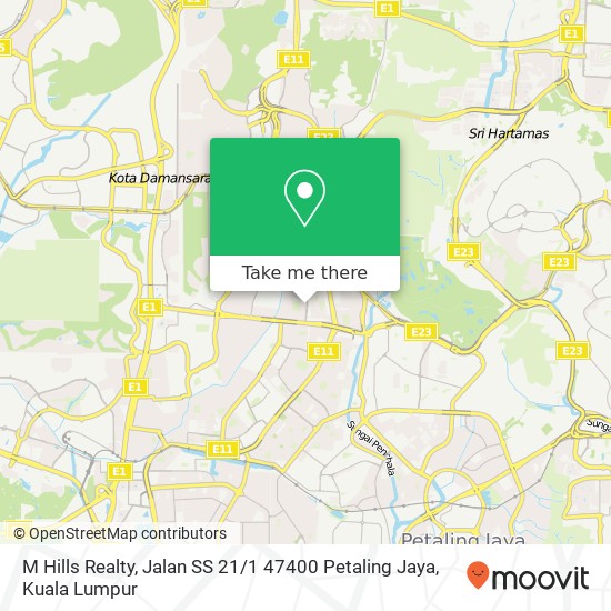 M Hills Realty, Jalan SS 21 / 1 47400 Petaling Jaya map