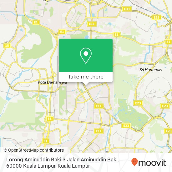 Lorong Aminuddin Baki 3 Jalan Aminuddin Baki, 60000 Kuala Lumpur map