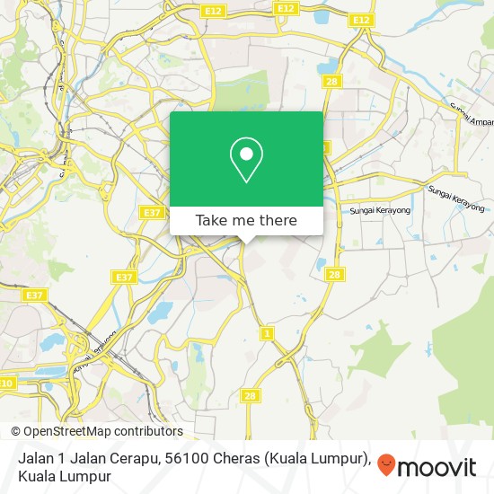Jalan 1 Jalan Cerapu, 56100 Cheras (Kuala Lumpur) map