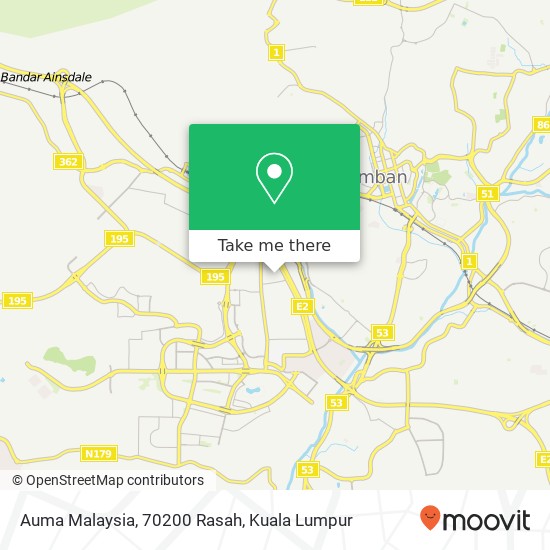 Peta Auma Malaysia, 70200 Rasah