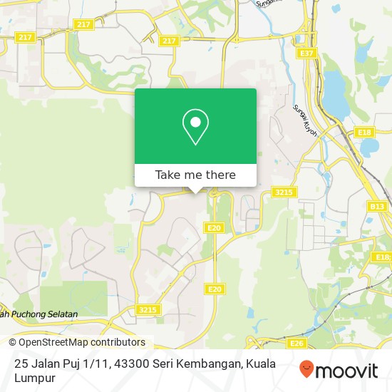 25 Jalan Puj 1 / 11, 43300 Seri Kembangan map