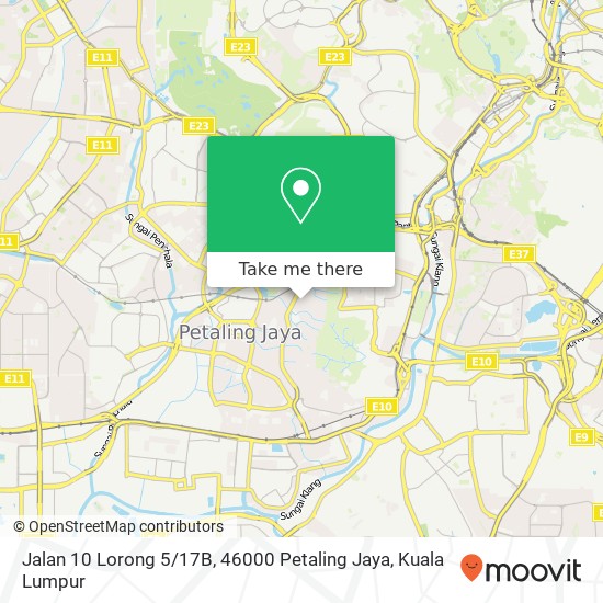 Peta Jalan 10 Lorong 5 / 17B, 46000 Petaling Jaya