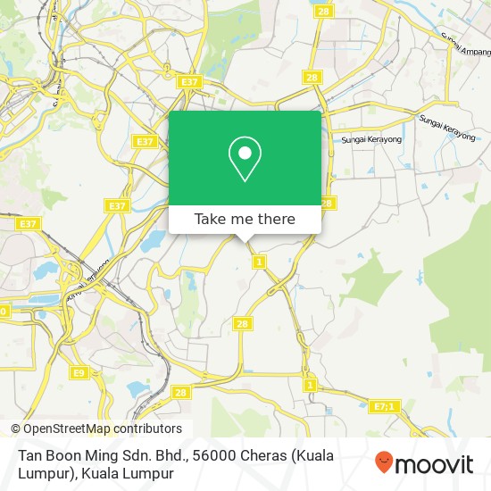 Tan Boon Ming Sdn. Bhd., 56000 Cheras (Kuala Lumpur) map