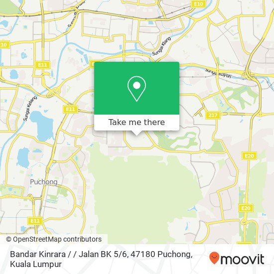 Peta Bandar Kinrara / / Jalan BK 5 / 6, 47180 Puchong