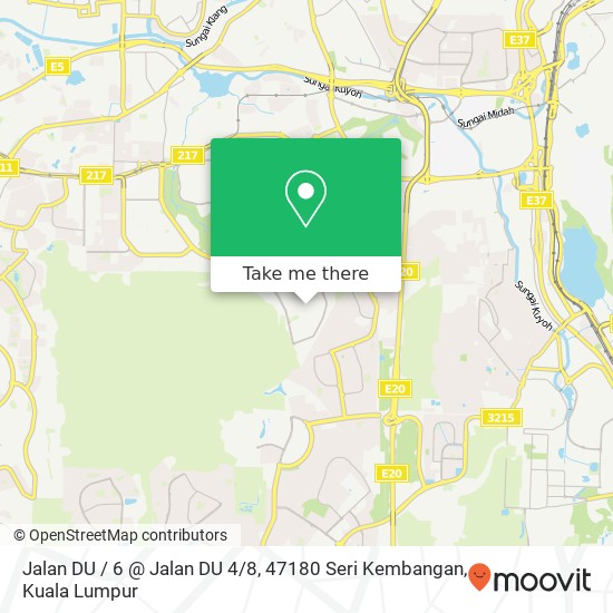 Jalan DU / 6 @ Jalan DU 4 / 8, 47180 Seri Kembangan map