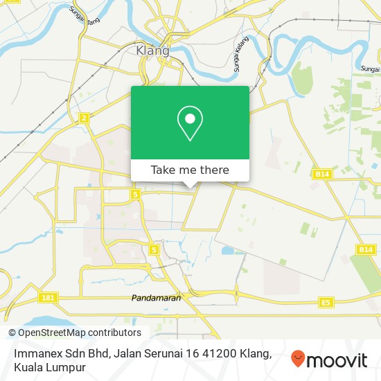 Immanex Sdn Bhd, Jalan Serunai 16 41200 Klang map